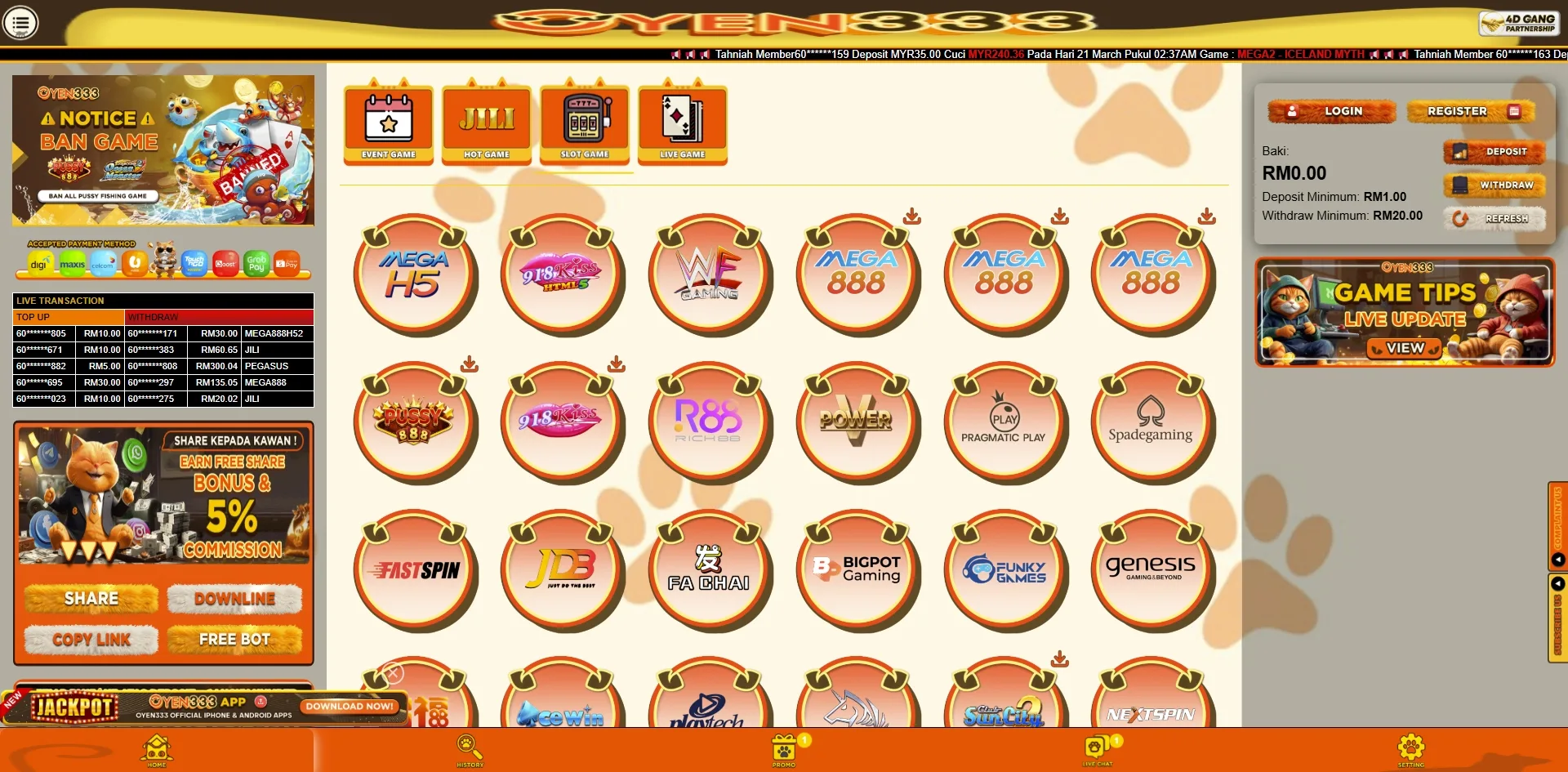 OYEN333 NEW REGISTER FREE RM 25 New Register Free 2025 Oyen333 Review Login